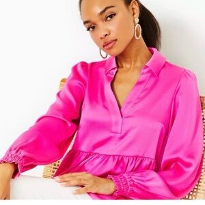 Lilly Pulitzer Jaylen Ruffle blouse size 12